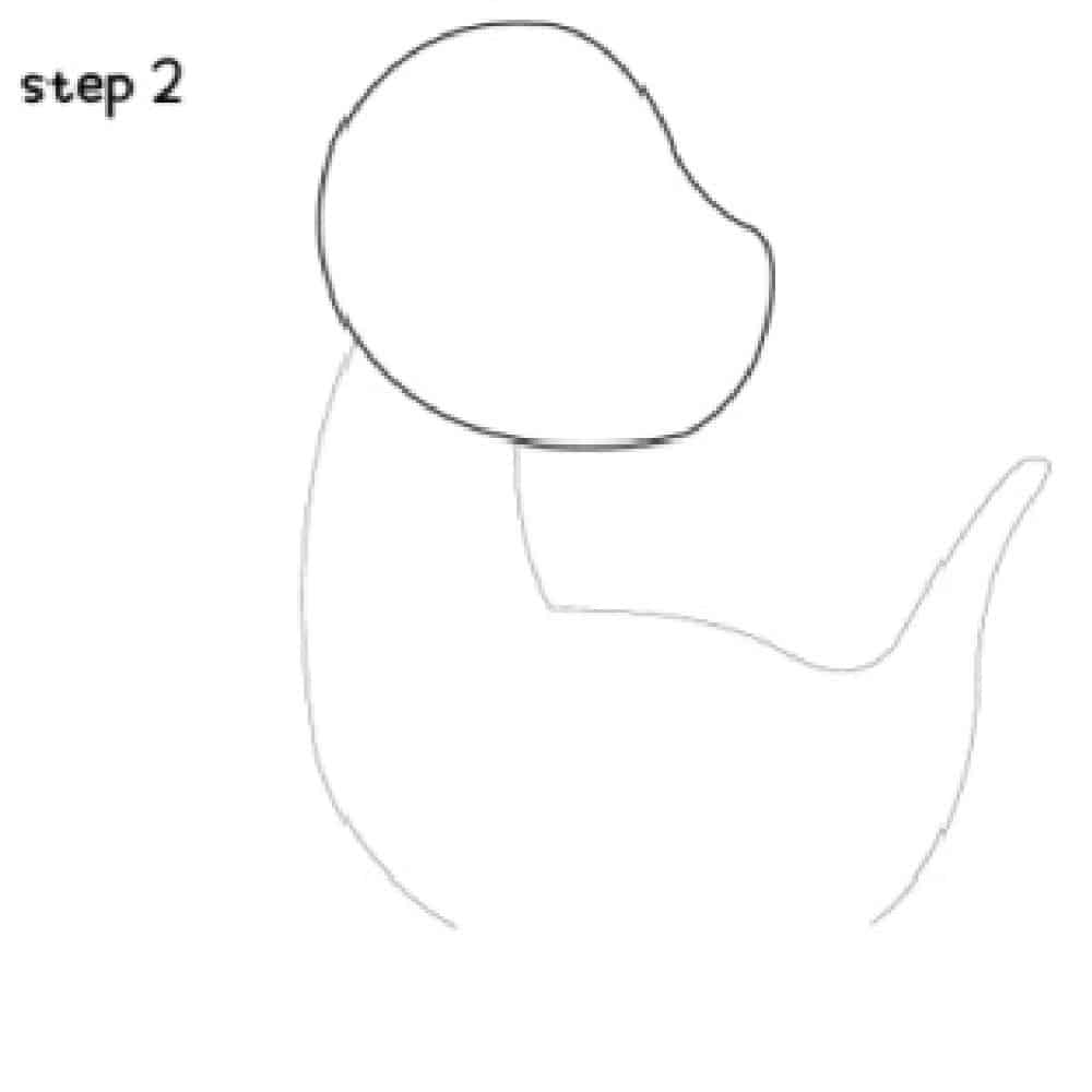 Dinosaur Drawing Step 2