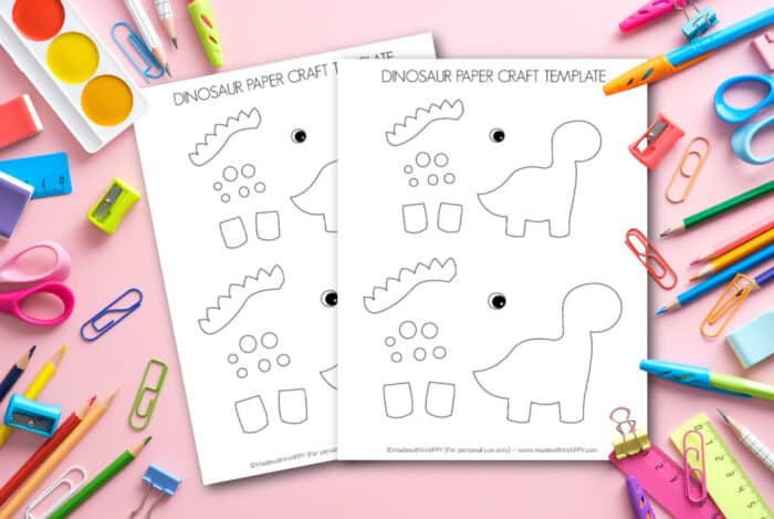 Dinosaur Paper Craft - Made with HAPPY