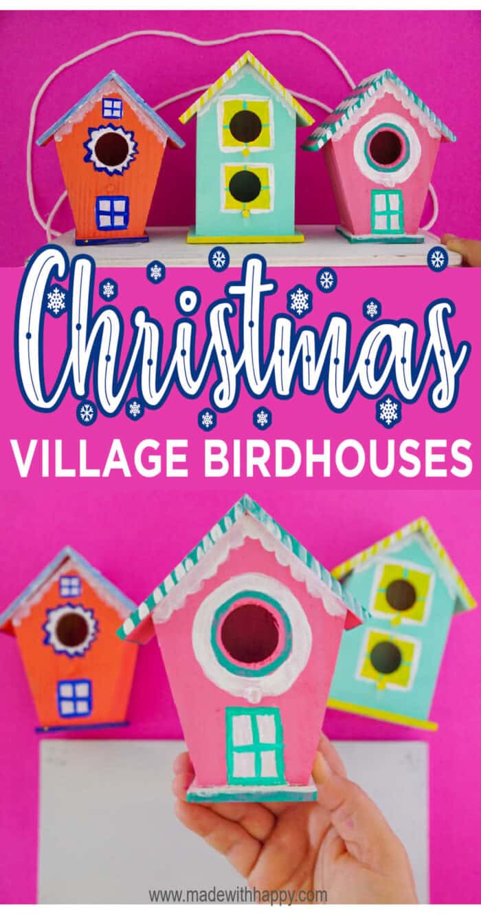 DIY Christmas Village Birdhouse