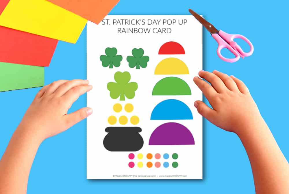 DIY rainbow pop up card
