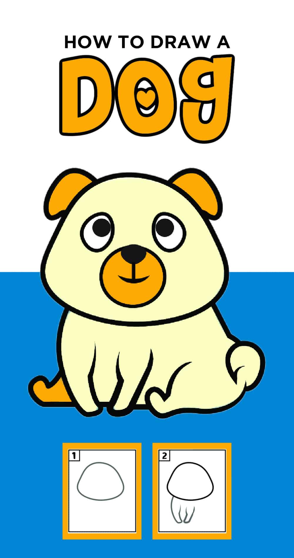 How To Draw a Dog Easy Step-By-Step - Made with HAPPY
