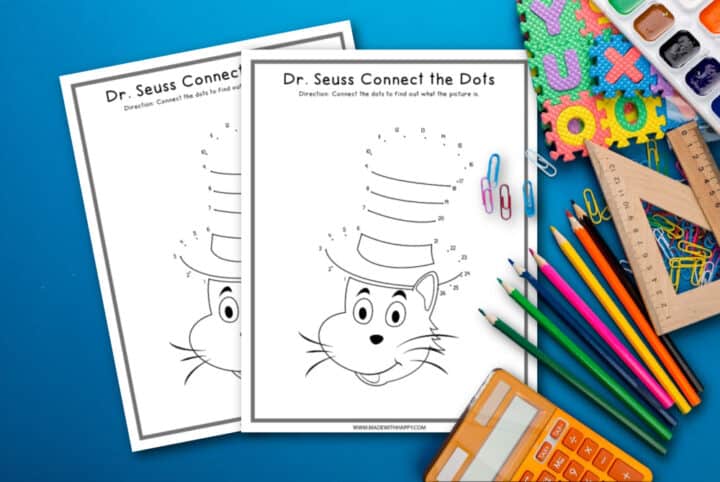 Free Printable Dr. Seuss Connect the Dots - Made with HAPPY