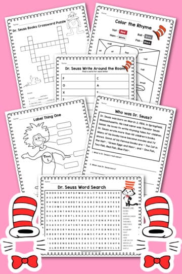 Dr. Seuss Printables Activities - Made with HAPPY