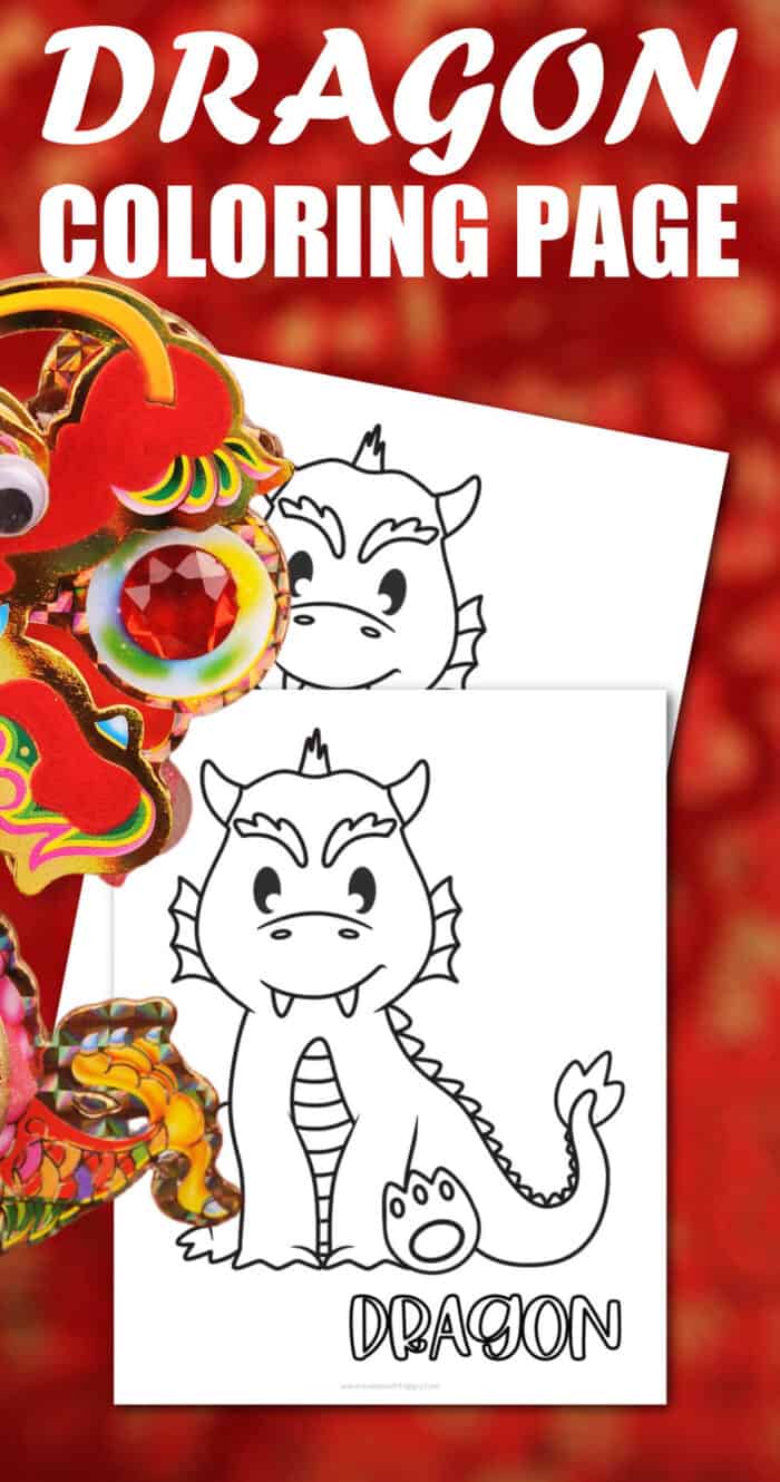 dragon coloring pages for kids printable