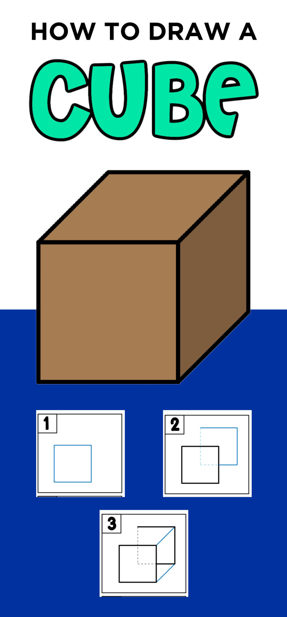 How To Draw A Cube in 3D - Made with HAPPY
