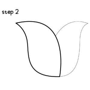 Drawing a Rose Step 2