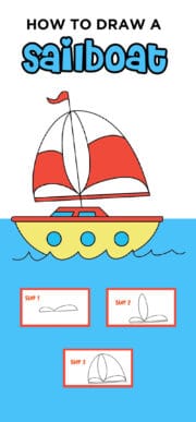 How To Draw a Sailboat - Made with HAPPY