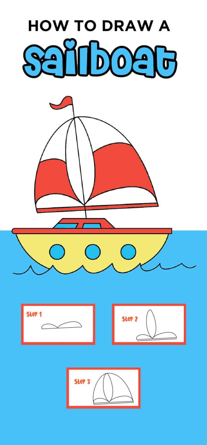 How To Draw a Sailboat - Made with HAPPY