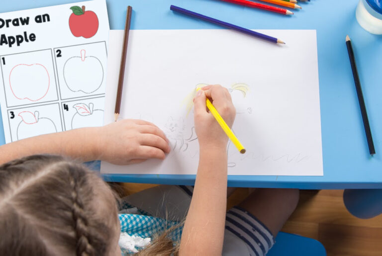 How To Draw an Apple Easy Step By Step Tutorial - Made with HAPPY