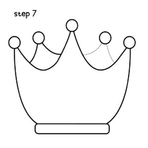 drawing of queen crown step 6