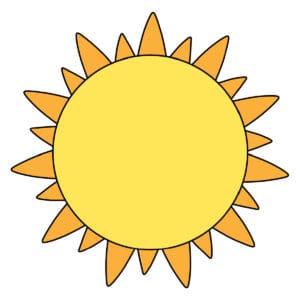 drawing of the sun