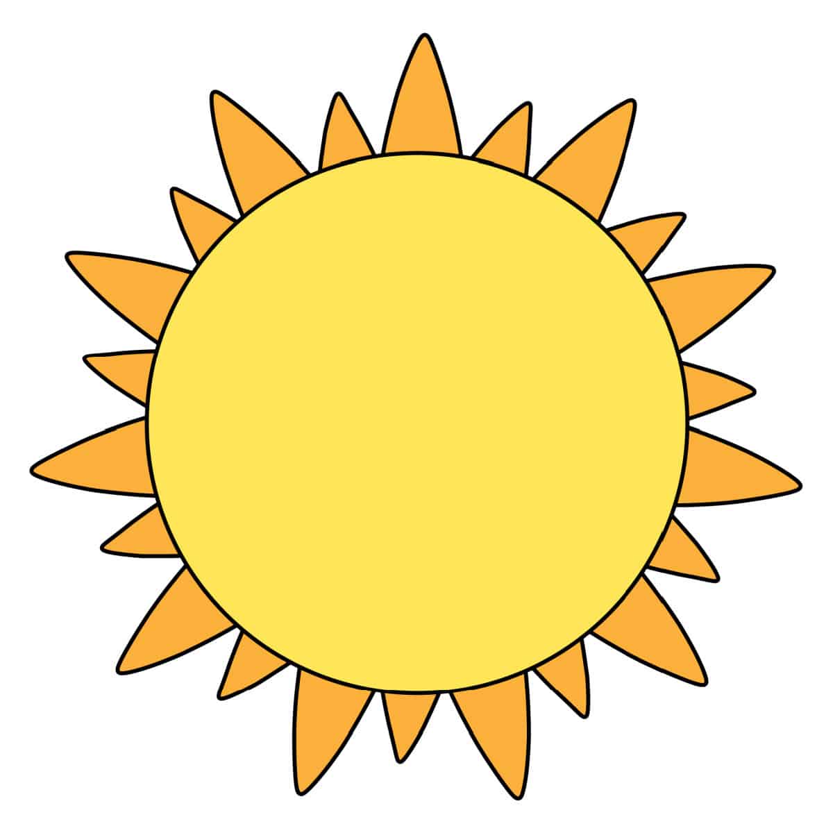 drawing of the sun