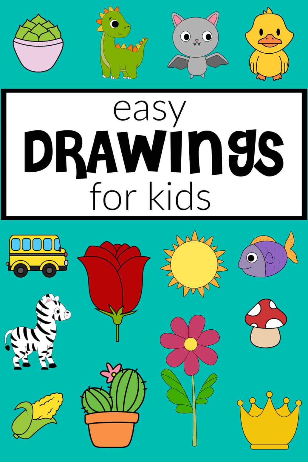 Kids Drawing Book: The Drawing Book for Kids Drawing Book, Draw Step by  Step guide (Animal, Birds, Fruits)