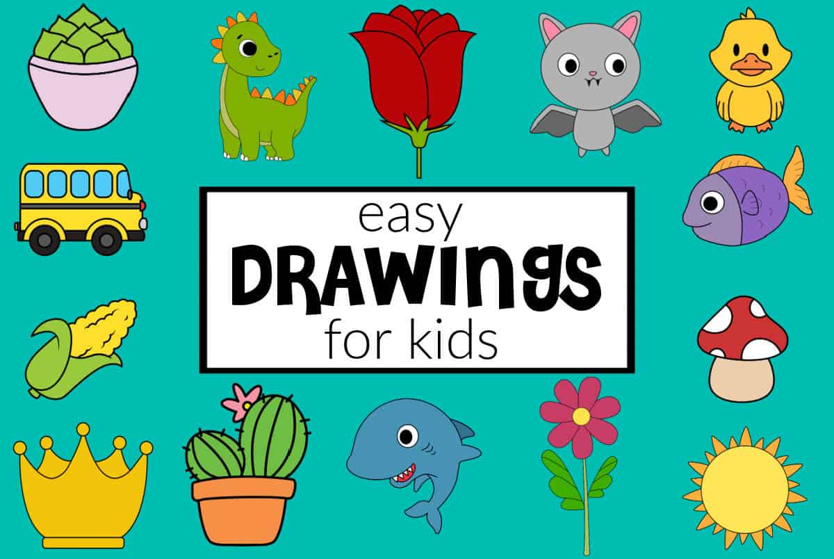 Easy Drawings For Kids - Made with HAPPY