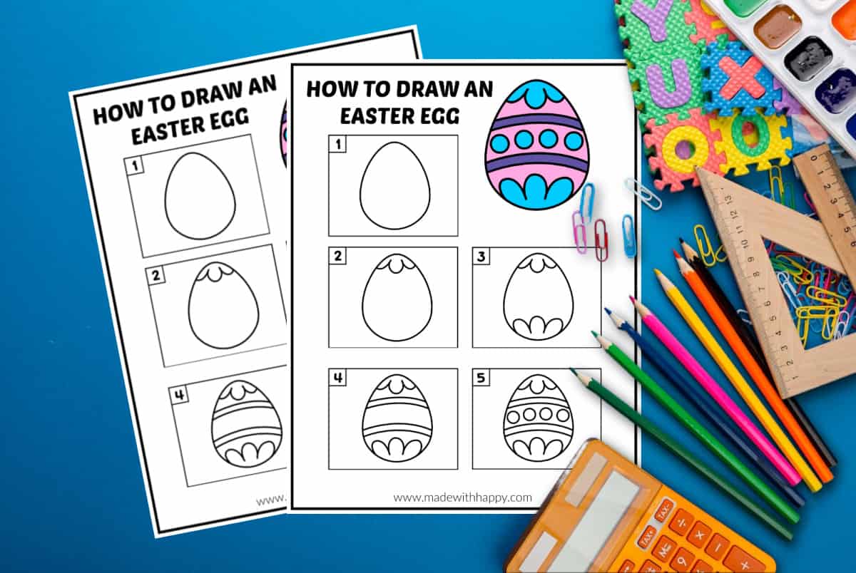 drawings of easter eggs