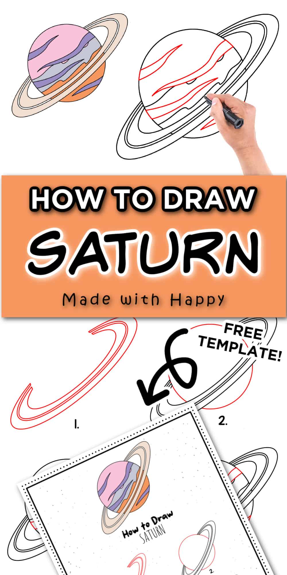 drawings of saturn the planet