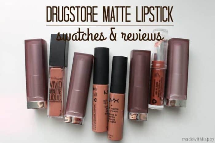 Drugstore Matte Lipstick | Lipsticks for Spring | All things Matte Lipstick | www.madewithHAPPY.com