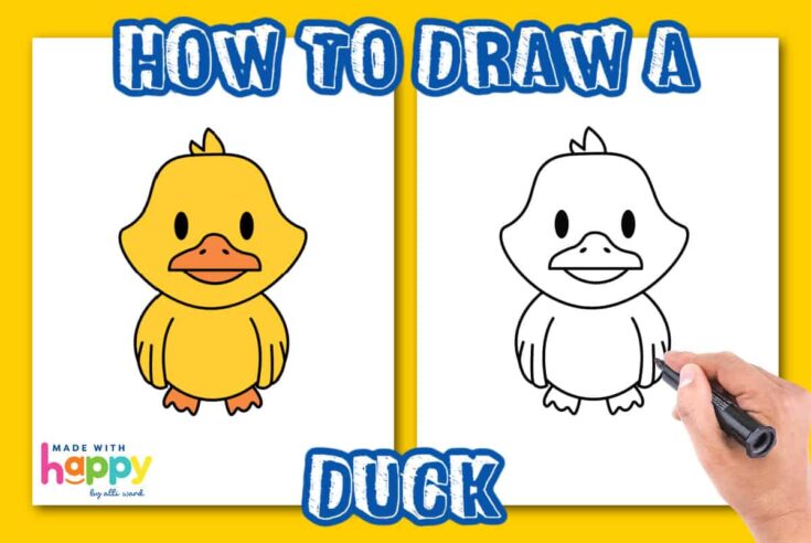 duck drawing easy