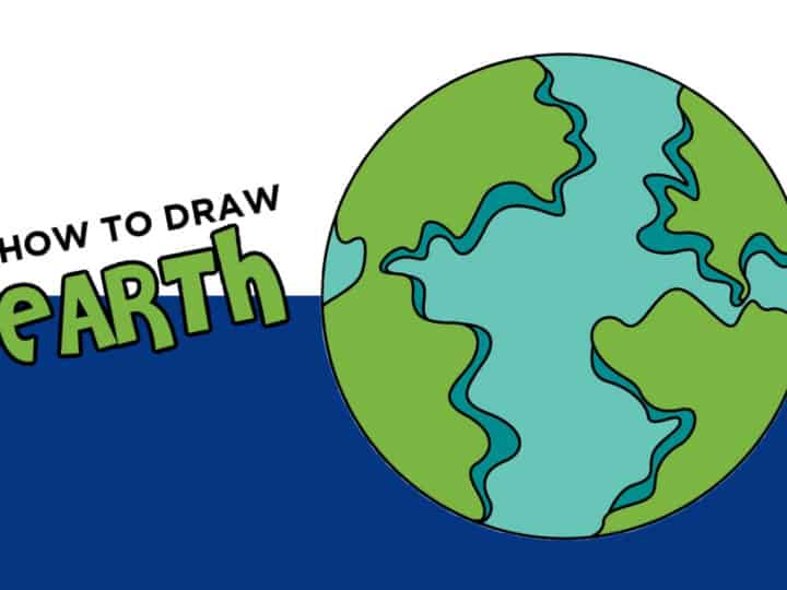 earth drawing easy