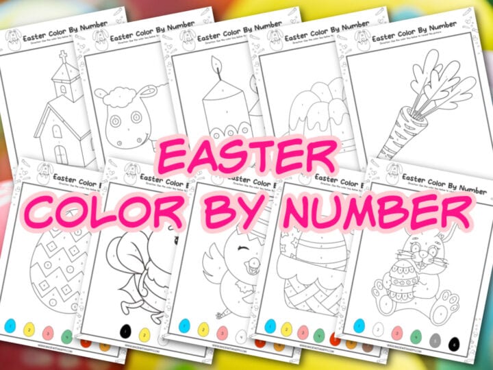 easter color by number