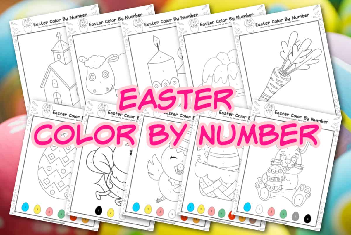 easter color by number