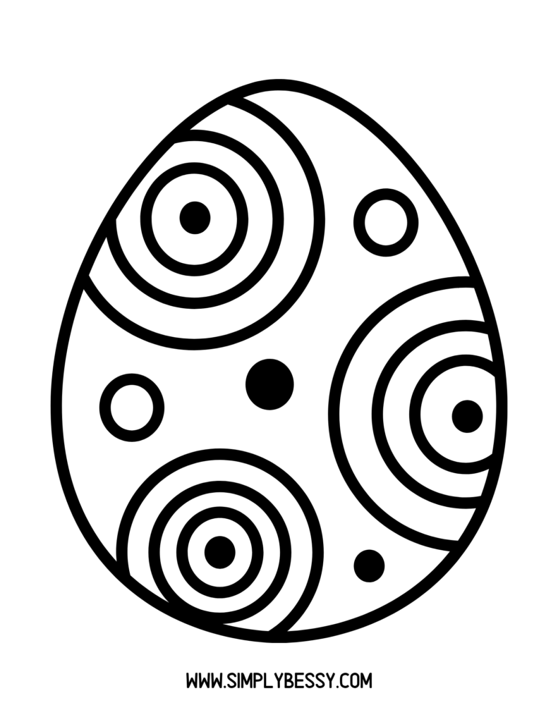 easter egg template circles