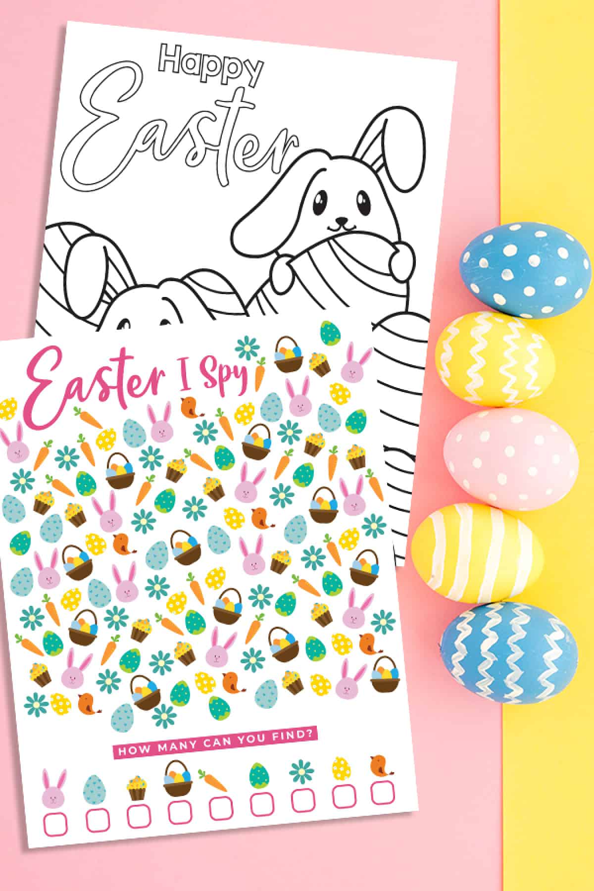 Easter I Spy Coloring Page