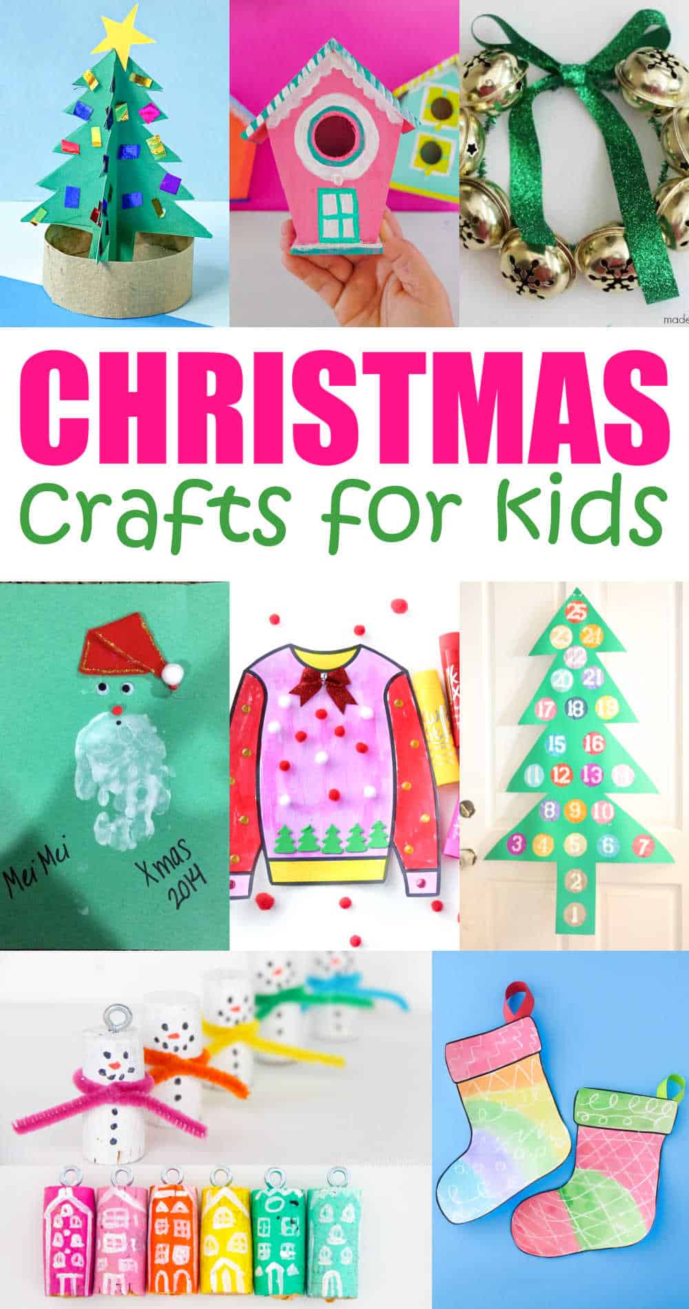 50+ Easy Kids Christmas Crafts - Made with HAPPY