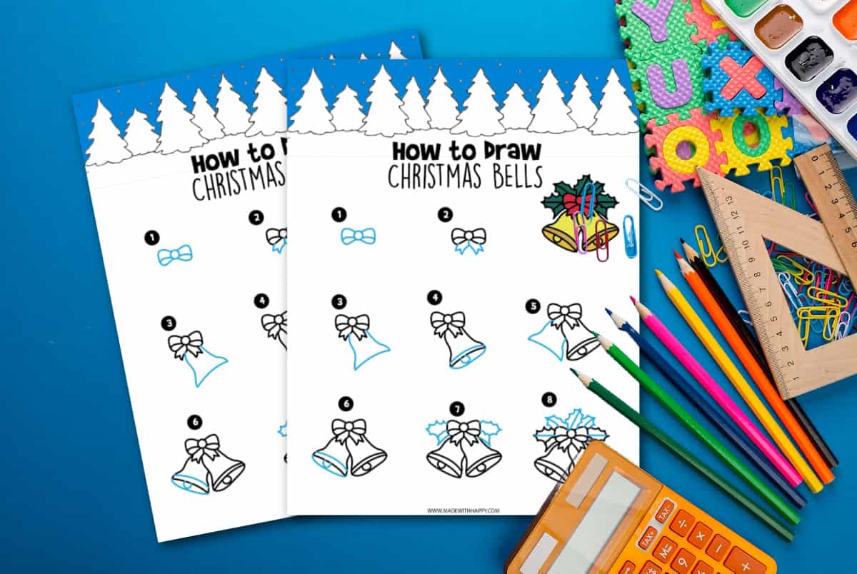Easy Christmas Bell Drawing