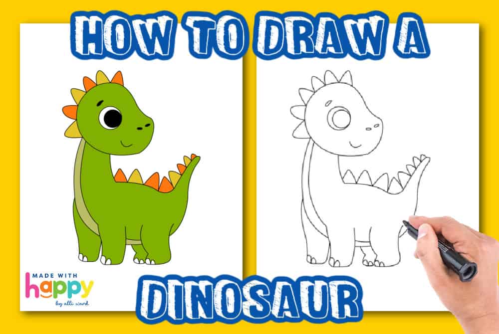 Easy Dino Drawing