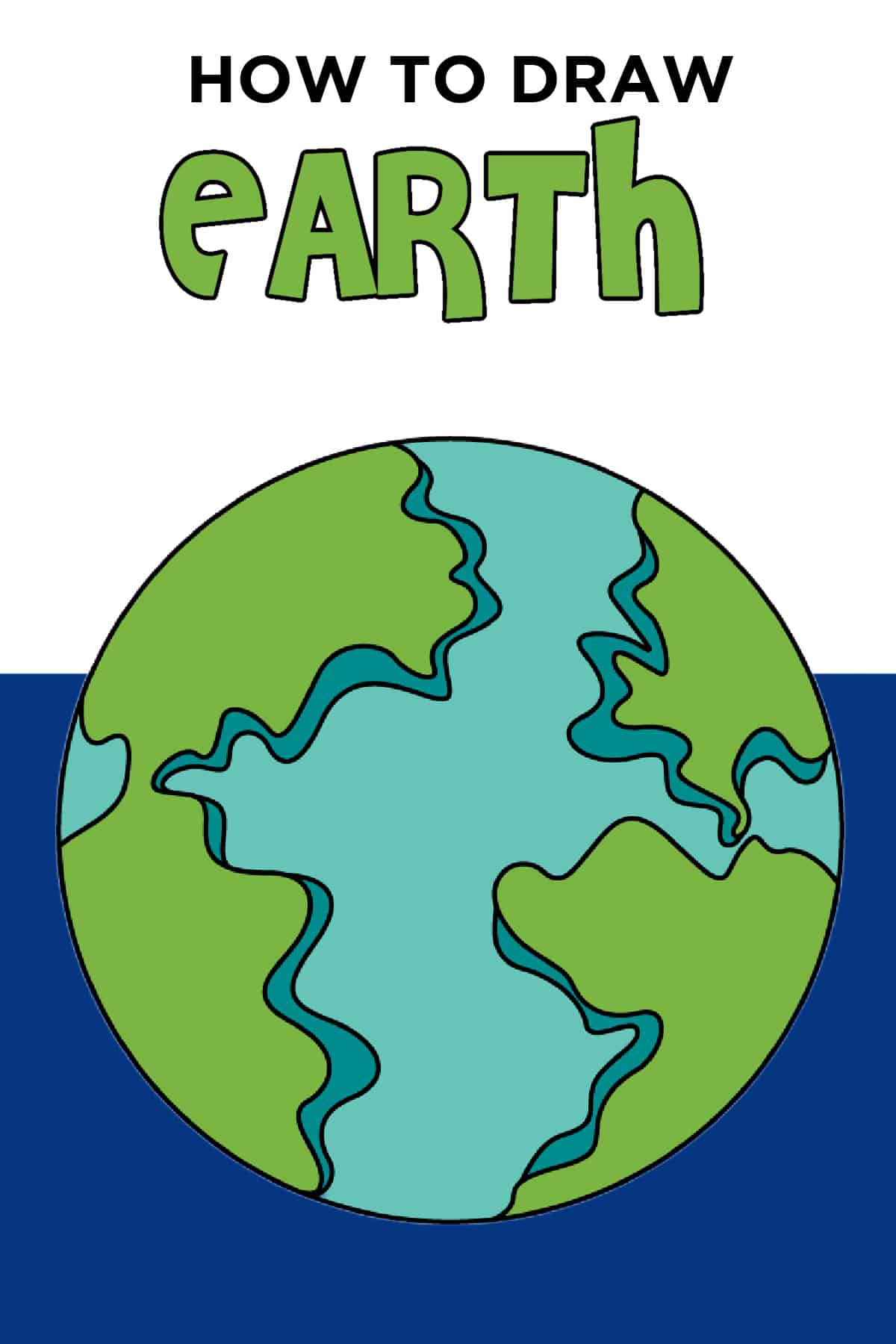 easy earth drawing