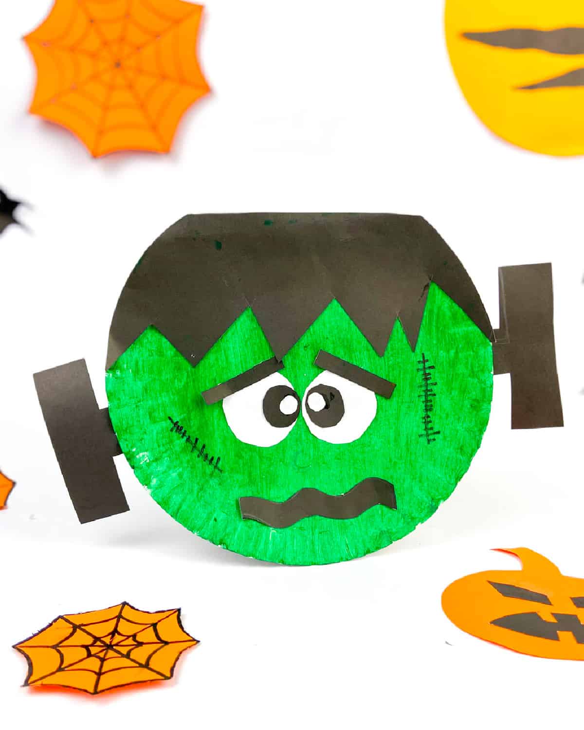 Easy Frankenstein Craft with paper Plate