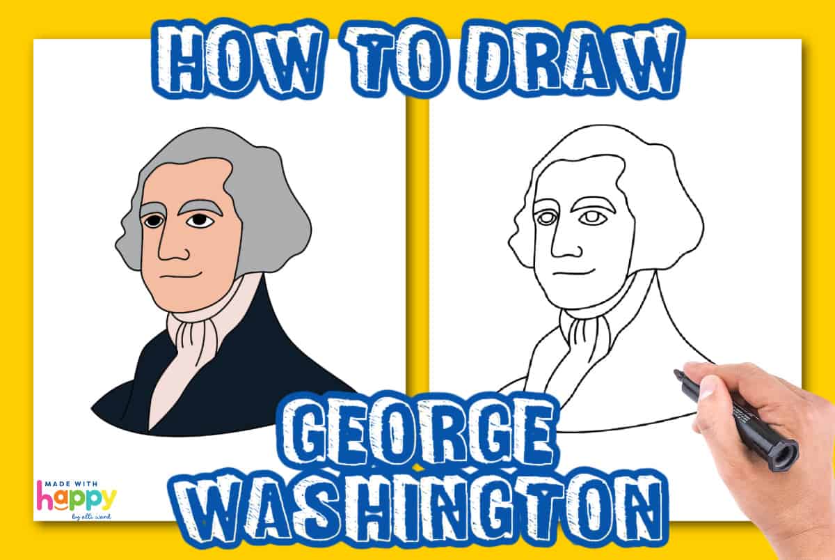 easy george washington drawing