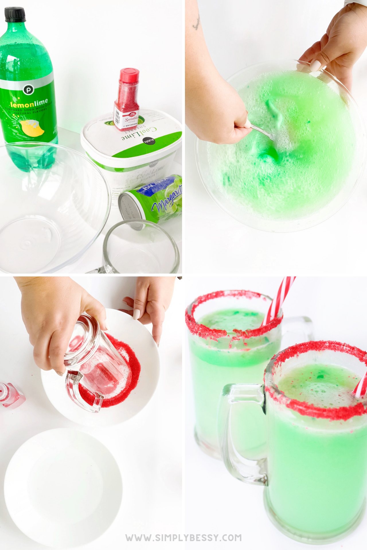 Easy Grinch Punch Recipe with Only 3 Ingredients - Made with HAPPY