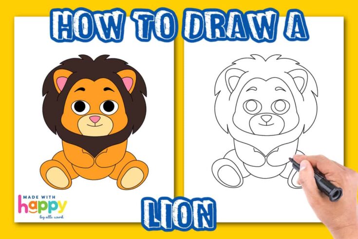 easy lion drawing