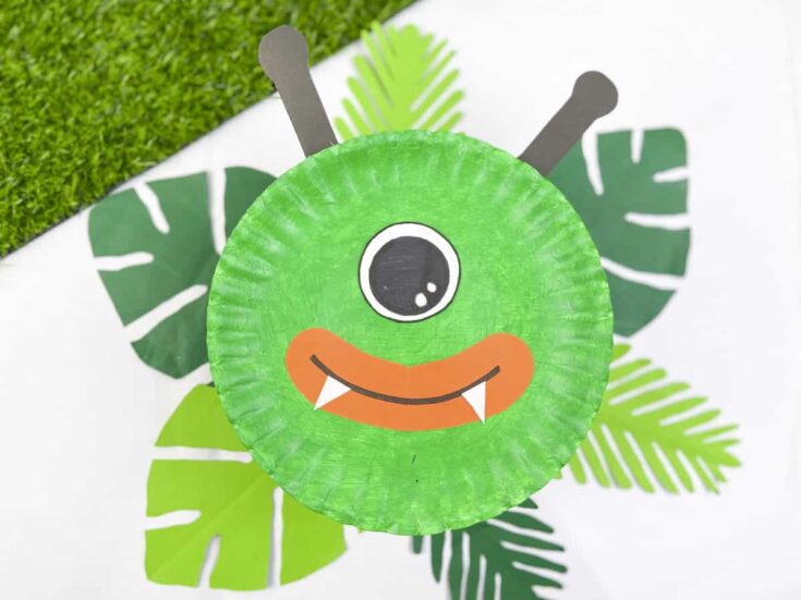easy monster paper plate craft