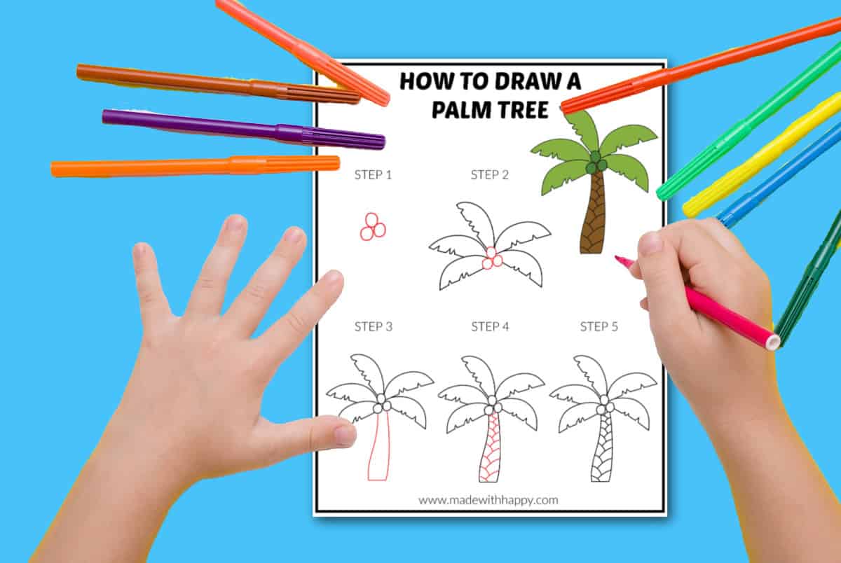 easy palm tree drawing