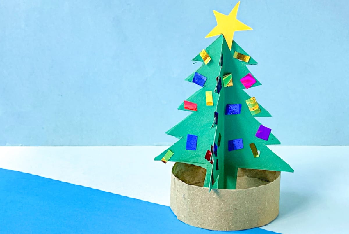 easy Paper christmas tree craft
