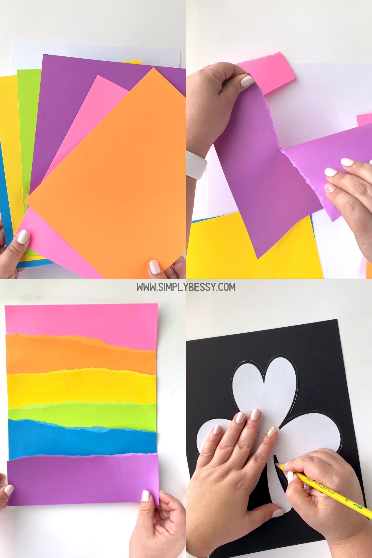 easy shamrock paper craft for kids