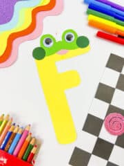 F is For Frog Craft with Printable Letter F - Made with HAPPY