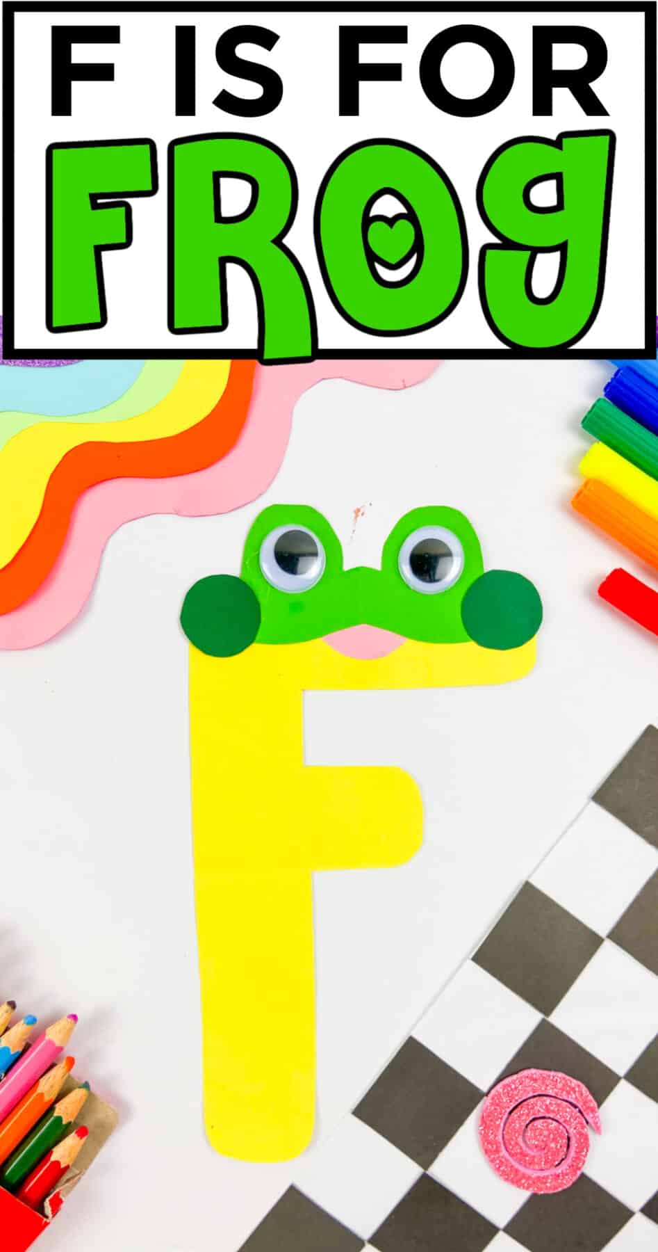 f is for frog craft template