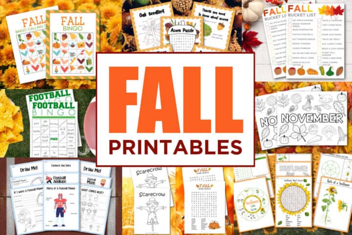 75+ Free Fall Printables - Fall Worksheets For Kids - Made with HAPPY