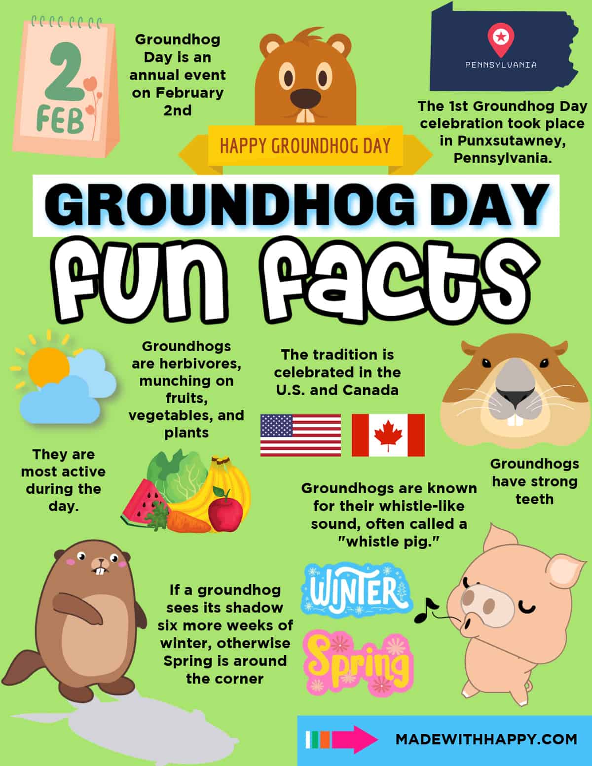 facts about groundhog day