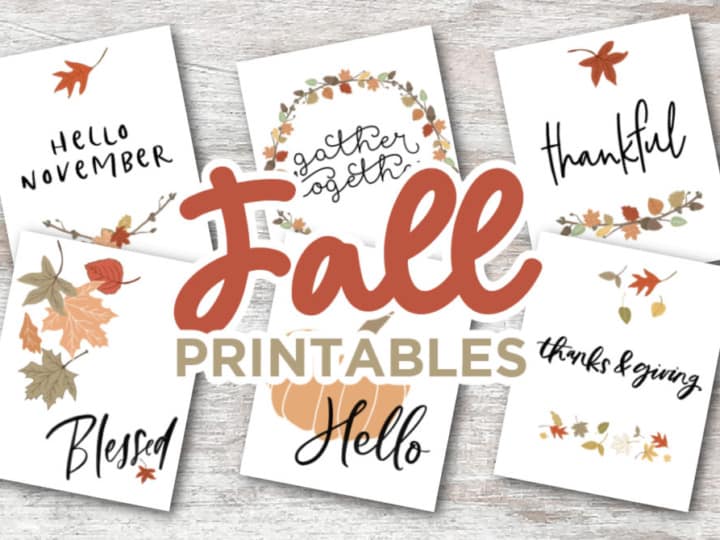 fall printables for home