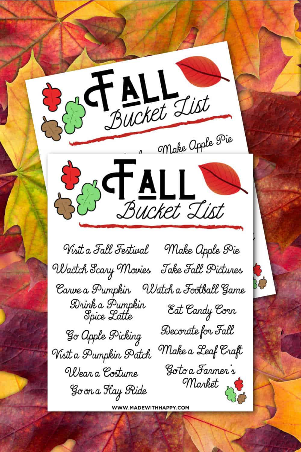 fall fun activities list