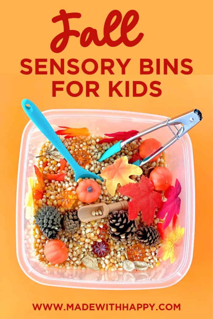 fall sensory bins