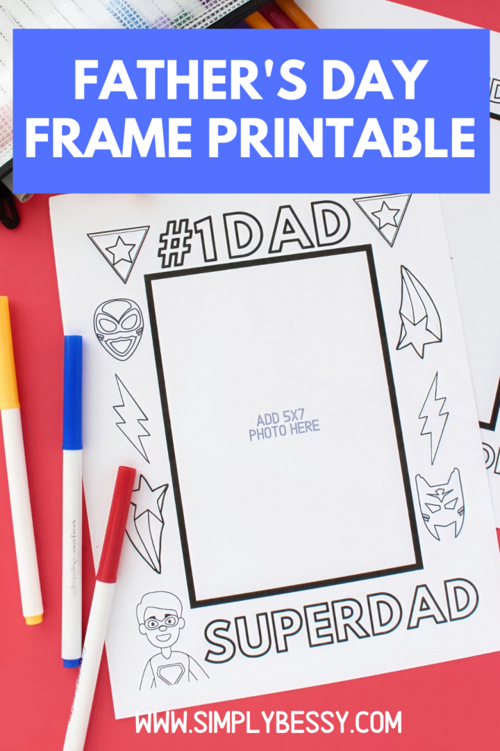 Father's Day Frame Printable - Gift Idea Kids Can Make Themselves!