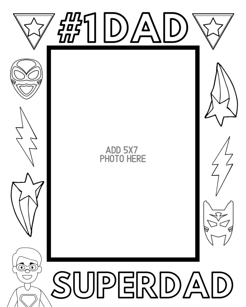 Superdad Father's Day Frame Printable