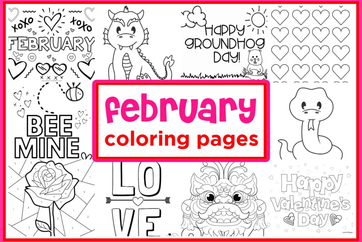 February Coloring Pages