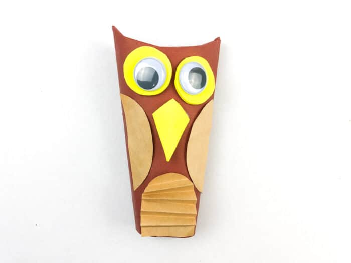 finished owl craft